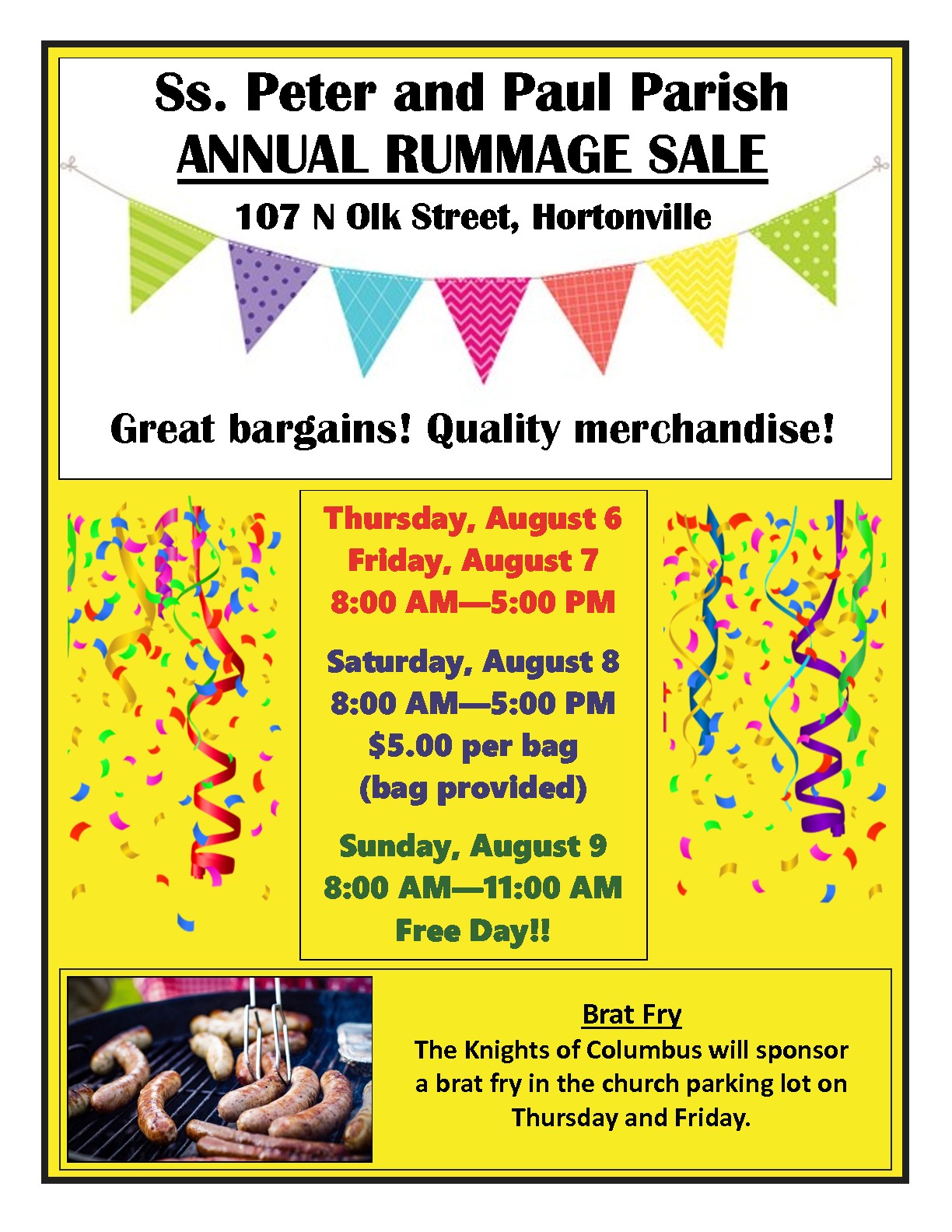 Annual Rummage Sale Poster Rummage Sale